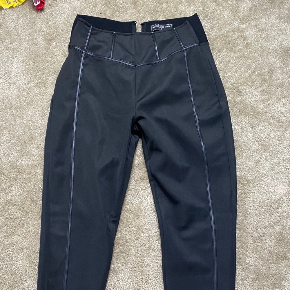 Maniere De Voir Black Ripped Joggers